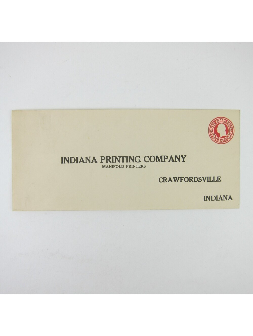 US Postal Stationery Indiana Printing Company Crawfordsville 2 cent Antique